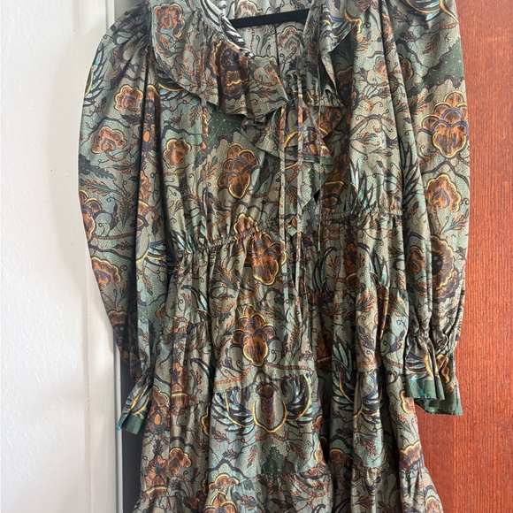 Ulla Johnson Multicolor Floral Long Sleeve Dress - Picture 2 of 14